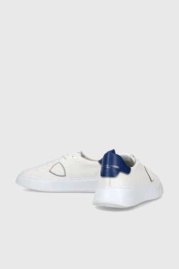 Sneaker Temple West Pelle Bianco/Blu - 4