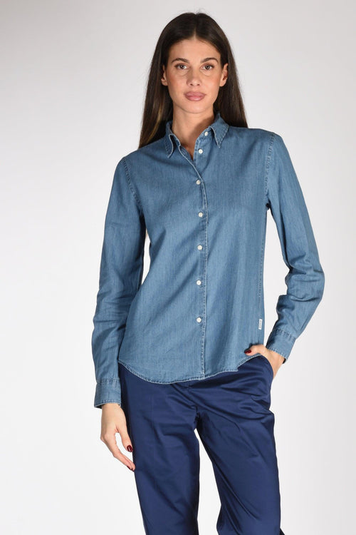 Camicia Colletto Blu Jeans Donna