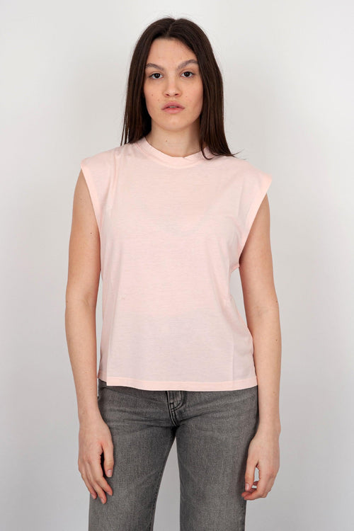 T-shirt Girocollo Suzana Cotone Rosa Chiaro