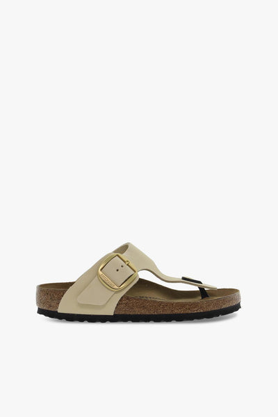 Sandalo basso GIZEH BIG BUCKLE in nabuk beige