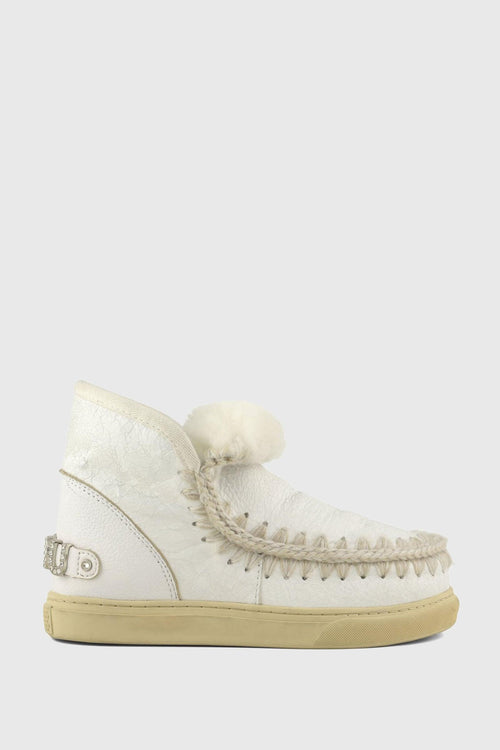 Stivaletto Eskimo Sneaker Rhinestones Bianco Donna