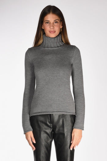 Slowear Maglia Collo Alto Grigio Donna - 2