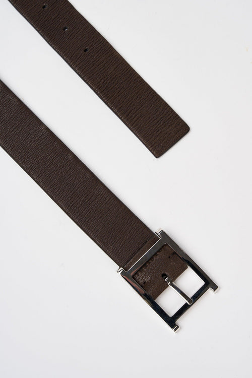 Cintura Chevrette Double Elast Pelle Nabuccata Blu