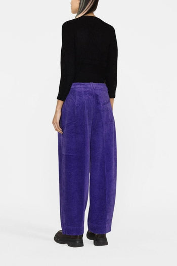 Pantalone Viola Velluto Millerighe - 3