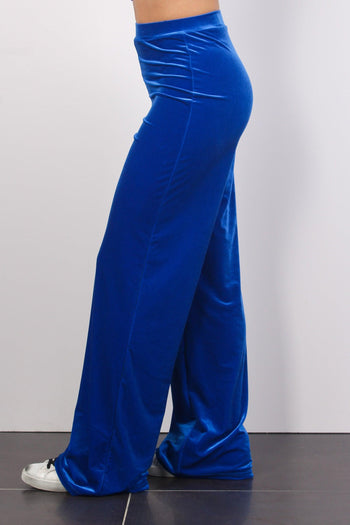 Fleur Pantalone Velluto Blu - 3