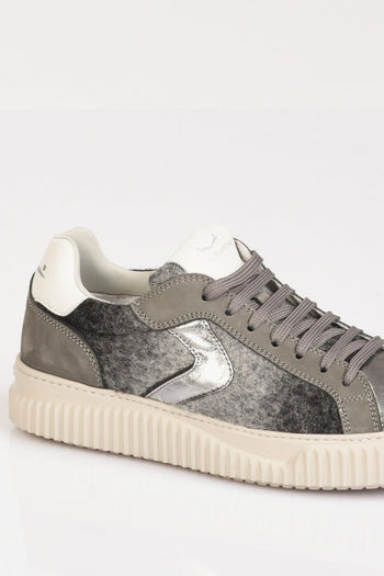 Sneakers Feltro Grigio/nero Donna - 4