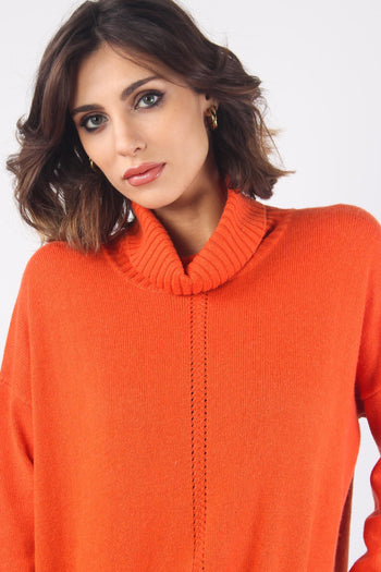 Sera Maglia Collo Alto Arancio - 6