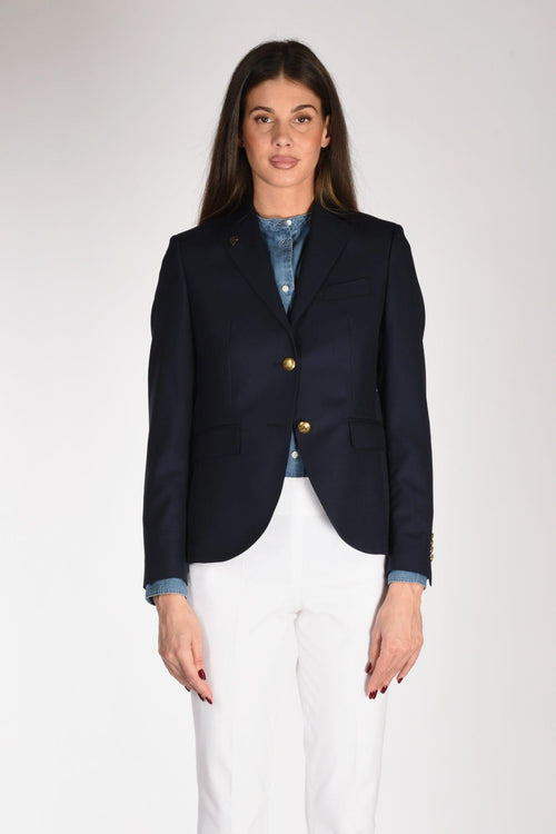 Blazer Monopetto Blu Donna - 2