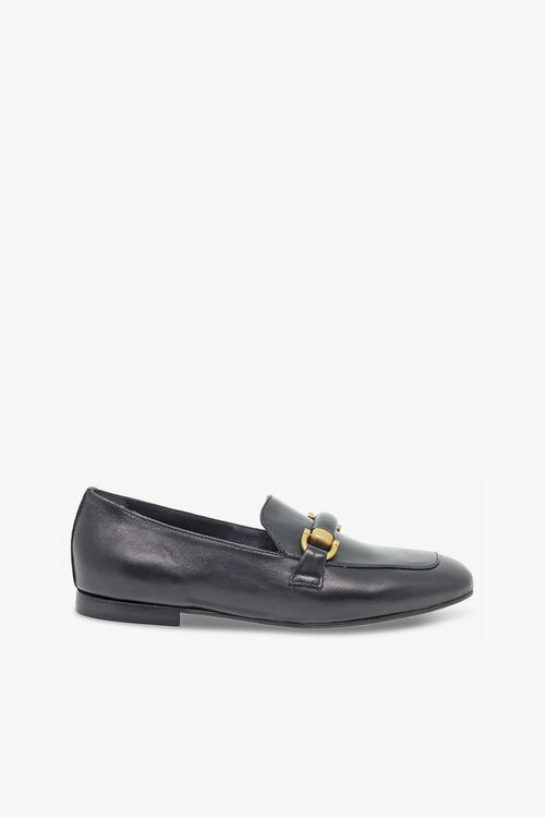 Scarpa bassa GUCCI NEW DANDY in pelle nero e oro