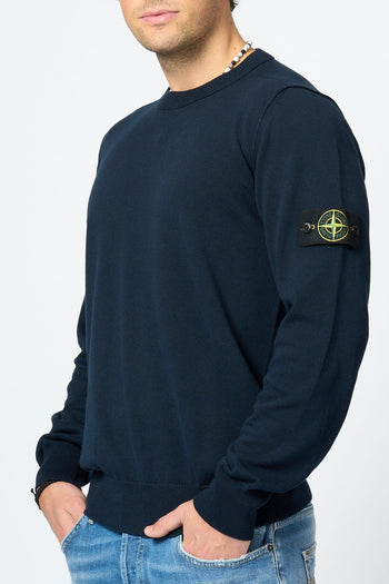 Maglia in Cotone Morbido Blu Uomo - 3