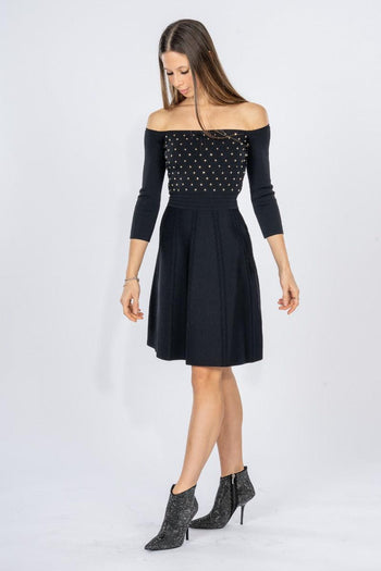 Abito Maglia Nero Donna - 3