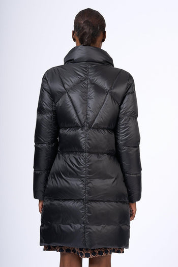 Piumino Lungo Nero Donna - 6