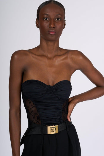 Body con Tulle Nero Donna - 2