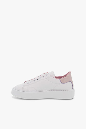 Sneakers SFERA PATENT WHITE-PINK in pelle e vernice bianco e rosa - 3