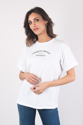 T-shirt Logo Strass Gesso - 4