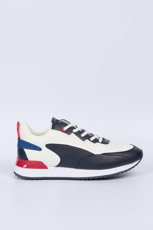 Sneaker Bicolor Bianco/Blu Uomo