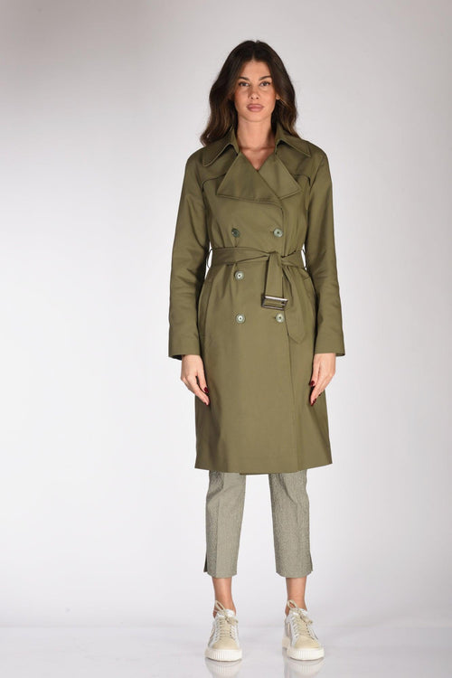 Trench Cintura Verde Donna - 2