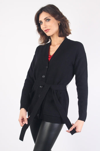Isola Cardigan Over Riga Nero - 2