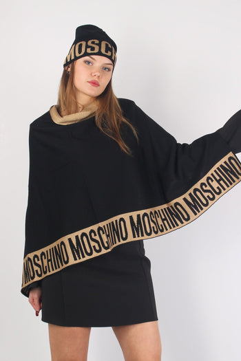 Poncho Logo Lurex Nero/oro - 6