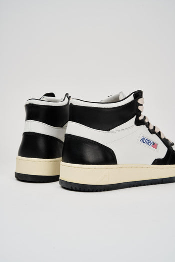 Medalist Mid Sneakers in pelle bianca e nera - 6