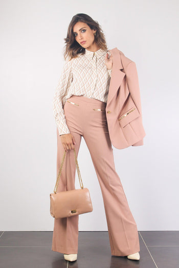 Camicia Fantasia Logo Nudo/burro - 4