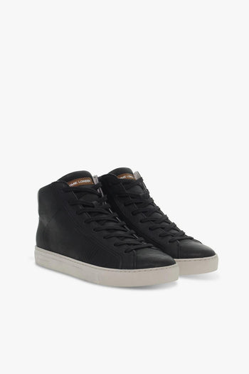 Sneakers HIGH TOP ESSENTIAL in pelle nero e bianco - 5