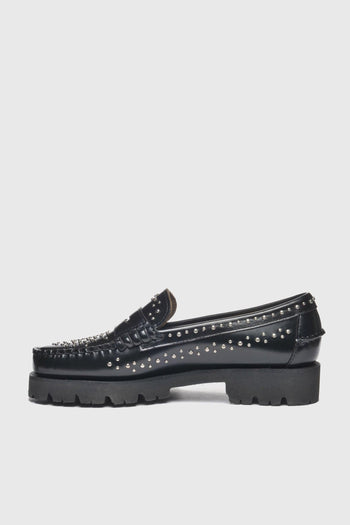 Mocassino Dan Lug Studs Pelle Nero - 5