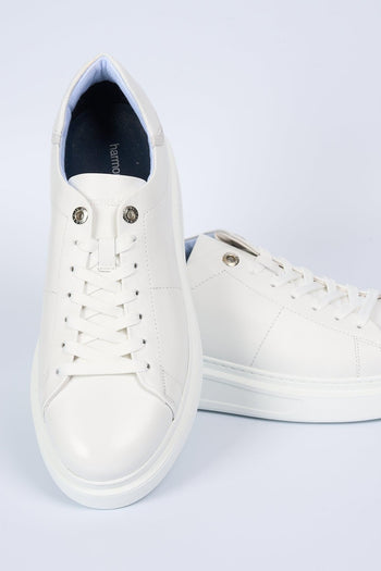 Harmont Blaine Sneaker in Pelle Bianca Uomo - 7