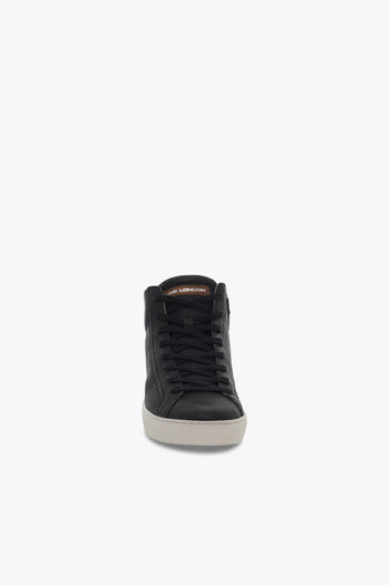 Sneakers HIGH TOP ESSENTIAL in pelle nero e bianco - 4