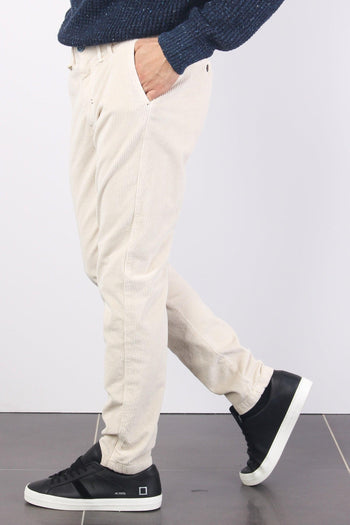 Pantalone Chino Velluto Panna - 5