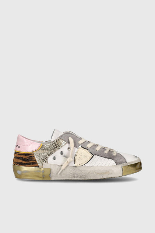 Sneaker PRSX Mixage in Pelle Bianco/Oro