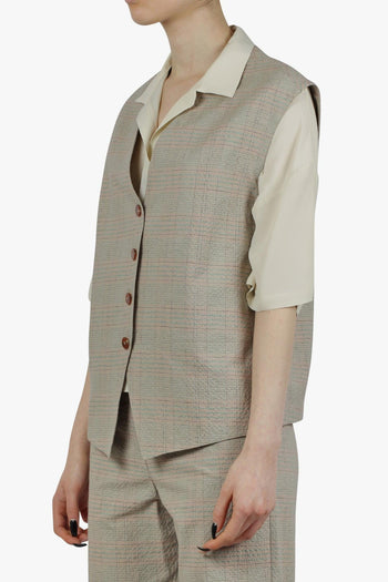 - Gilet - 410174 - Beige/Verde acqua - 4