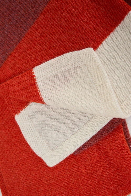 Sciarpa Riga Regolare Rosso Uomo