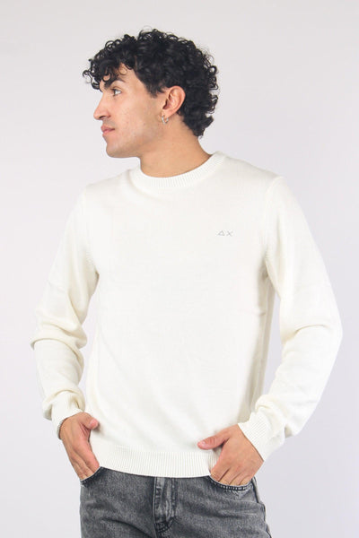 Girocollo Misto Cashmere Bianco