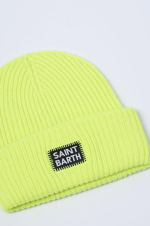 Saint Barth Cappello in Maglia Giallo Fluo - 2