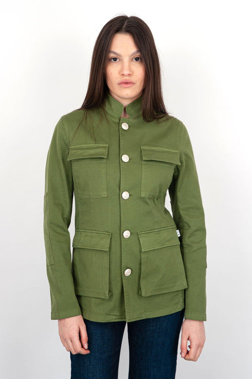 Giacca Field Cotone Verde Militare