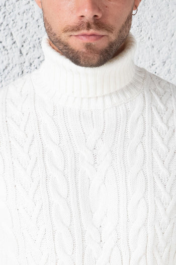Dolcevita Con Trecce Bianco Uomo - 2