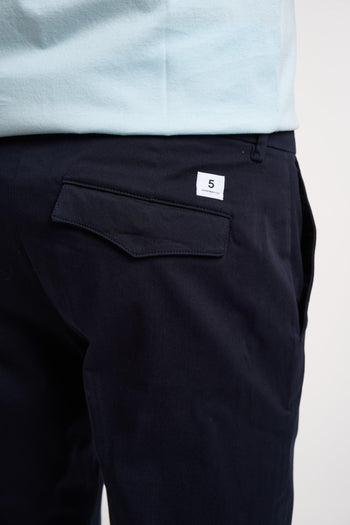 Pantalone Prince Chinos Crop CO/EA Blu - 5