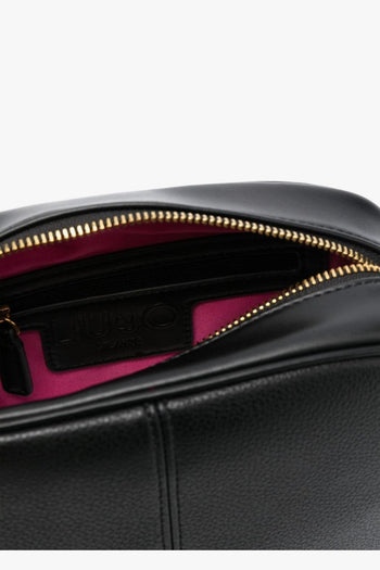 Borsa Nero Donna Placca Logo Dorata - 4