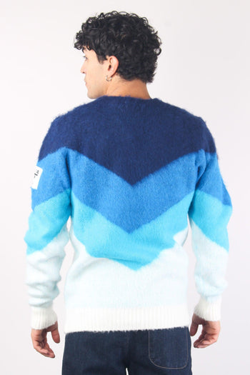 Girocollo Chevron Garzato Turchese - 2