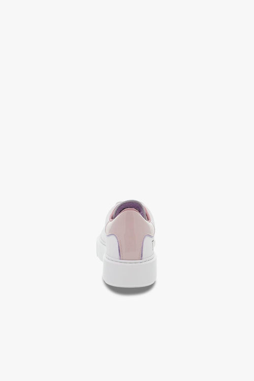 Sneakers SFERA PATENT WHITE-PINK in pelle e vernice bianco e rosa - 2