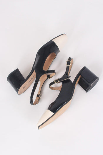Chanel Bicolore C/tacco Vera P Nero/burro - 4