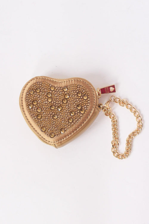 Portamonete Cuore Strass Champagne - 2