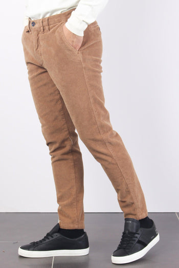 Pantalone Chino Velluto Cammello - 5