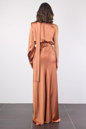 Ansonica Abito Lungo Raso Brown - 2