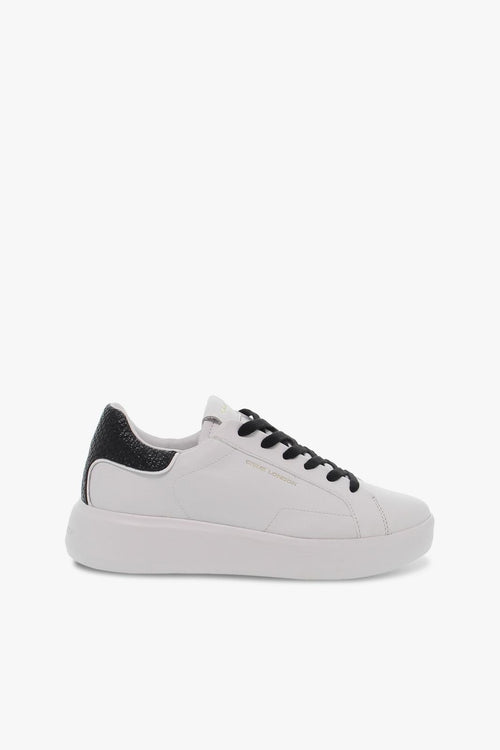 Sneakers LOW TOP LEVEL UP in pelle bianco e nero