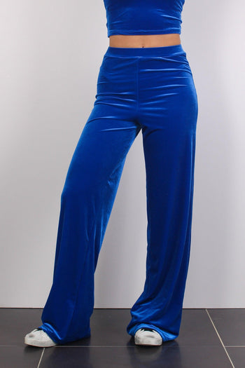 Fleur Pantalone Velluto Blu - 7