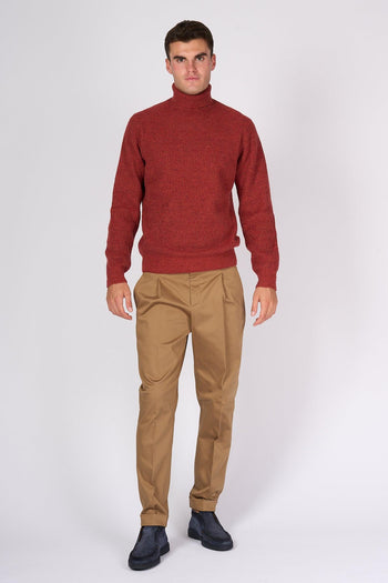 Pantalone Rebel in Satin Cammello Uomo - 4