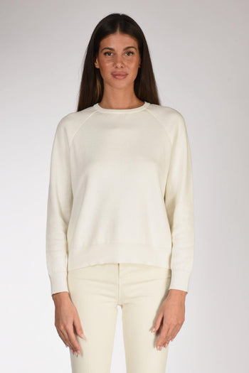 Maglia Girocollo Bianco Donna - 2