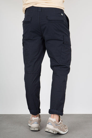 Pantalone Cargo Twill Stretch Blu Scuro Uomo - 4